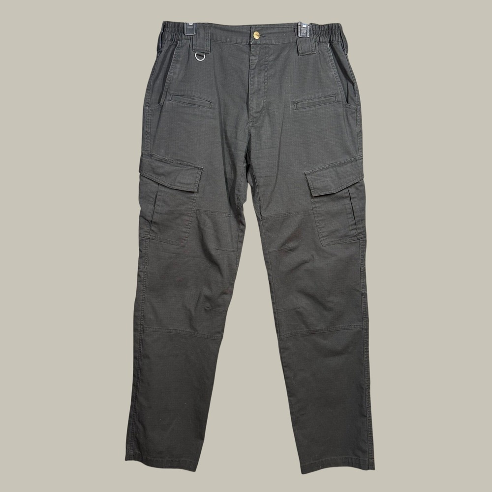 CQR Mens Tactical Cargo Pants Black Ripstop TLP730 36 X36 Work Hiking Trousers